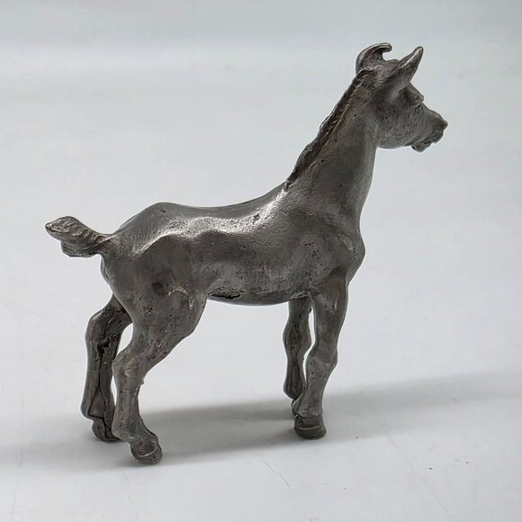 Vintage Pewter Foal Figurine Collectibles 2.5" High - Picture 4 of 7